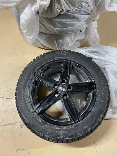 4 Winter Bridgestone Blizzak Tires on Rims. 205/55R16. Came of a 2021 Toyota Corolla SE: Used one se...