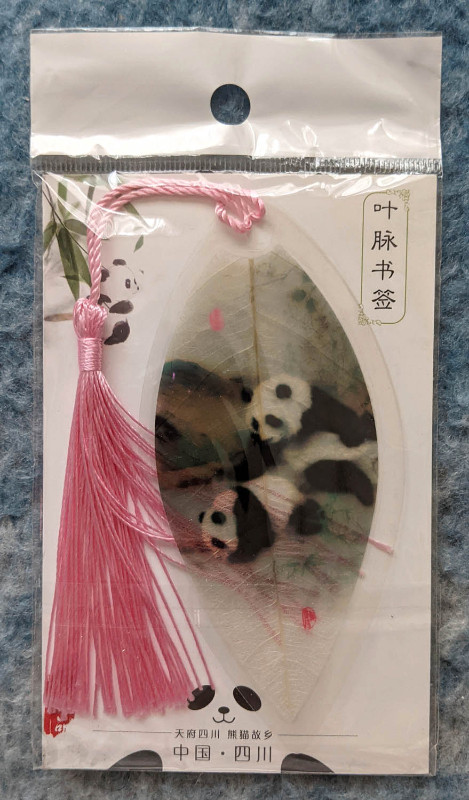 Leaf Vein Bookmark - Two Pandas - NEW, SEALED PACKAGE in Other in City of Toronto