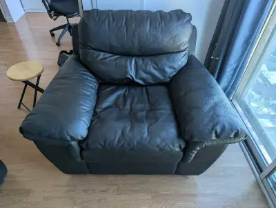 Black chair - faux leather, View more