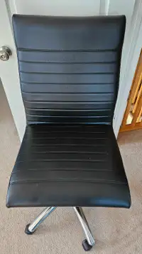 Black leather office chair