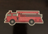 Toronto Fire Department Vintage Fridge Magnet