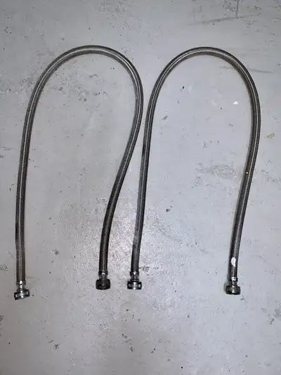 48” Stainless Steel braided water supply lines (2 pc), View more