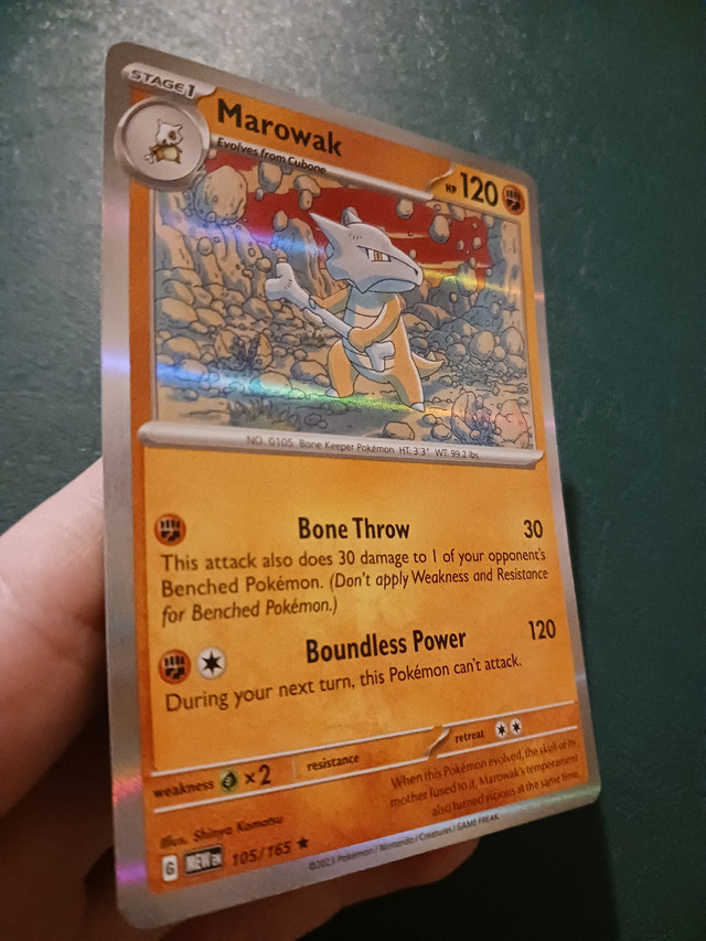 Pokemon Marowak Holo 151 NM in Toys & Games in City of Halifax - Image 3