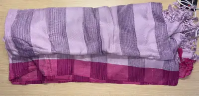 Purple and Pink Striped Scarf, View more