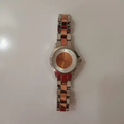 Rose Gold & Silver Watch for Larger Wrist or Lose Bracelet Watch, View more