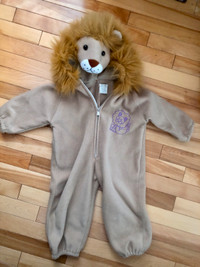 Very Adorable Lion Warm Cozy Halloween Onesie Costume Size 18-24
