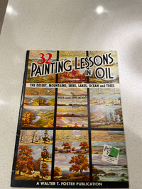 Vintage Walter Foster art book 32 PAINTING LESSONS in OIL