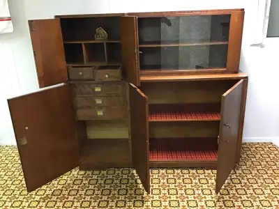 Vintage Mid-Century Modern Cabinet / Art Deco Hutch, View more