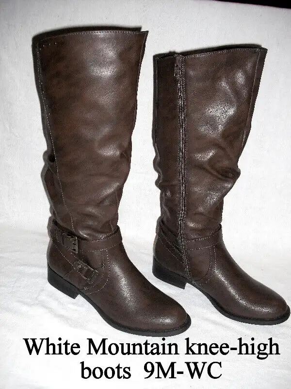 White Mountain knee hi boots, 9M-WC, brown, new, never worn in Women's - Shoes in City of Toronto - Image 2