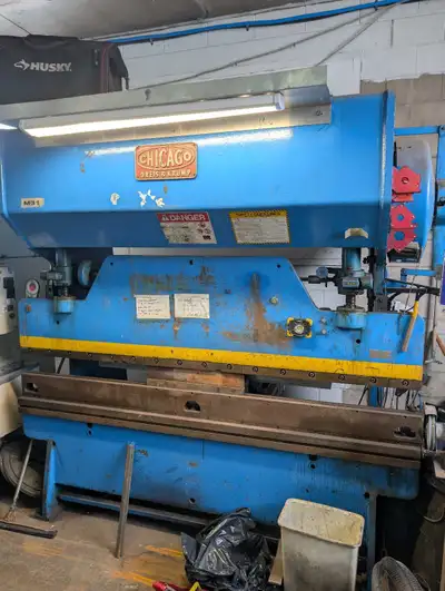 8 ft Chicago press brake, View more