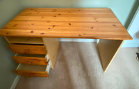 Pine wood desk