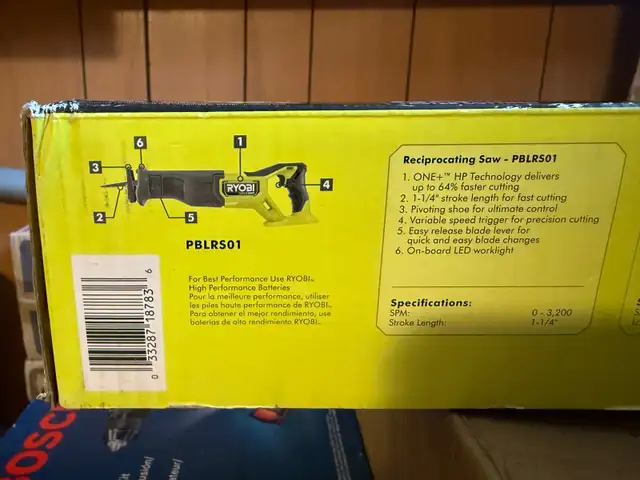 Ryobi 18v brushless cordless reciprocating saw  in Power Tools in City of Toronto - Image 4