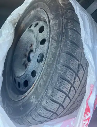 4 Winter tires on rims 205/55/R16 They came off a Nissan Sentra