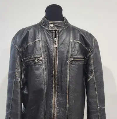 Men's Leather Jacket Size Large, View more