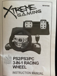 Xtreme Gaming 3-in-1 Racing wheel 