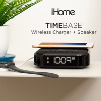 Timex Wireless Charging Alarm Clock Radio with USB Charging Port