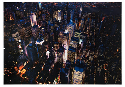 No longer available at IKEA! Aerial shot of Manhattan New York skyscrapers city streets. Printed on...
