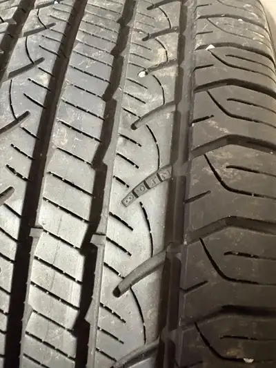 4 Tires on rims for sale. 3 are winter for sure one maybe not but has great tread (8-see pics). $160...