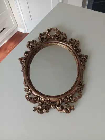 Vintage Ornate Baroque Style Gold Gilted Framed Mirror, View more