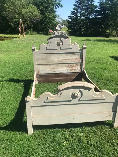 antique 3/4 bed 52x70 is mattress size, View more