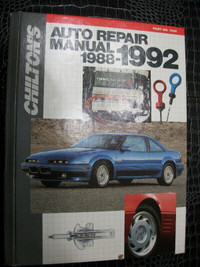 CHILTON AUTO REPAIR MANUAL 1988-1992