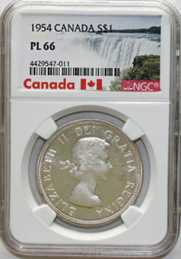 1954 Canada $1 Dollar NGC graded PL-66