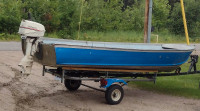 14 foot aluminum boat & motor 4.5 hp