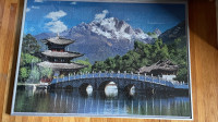 Framed Japanese garden puzzle 