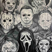 Horror Movie Characters painting