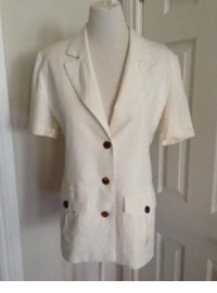 Women Blazer Jacket by BEECHERS BROOK Short sleeves Suit Size 8