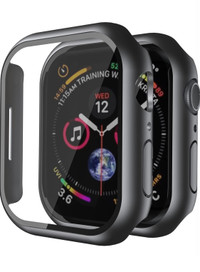 Set of 2 tempered glass case Apple Watch/protecteur montre 