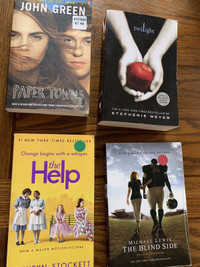 Young adult books. The help. Paper towns. Twilight. Blind side. 