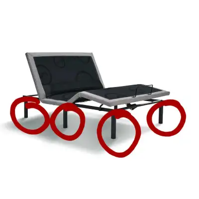 Symphony Sleep 3.5" leg segments for adjustable motion base, View more