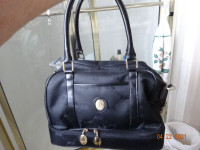 Lady purse, Alfred Sung,black, hidden lower area,lots pockets