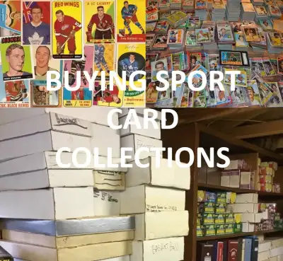 BUYING SPORT CARD COLLECTIONS - HOCKEY AND BASEBALL - PRE 1985 I'm a long time collector of sport ca...