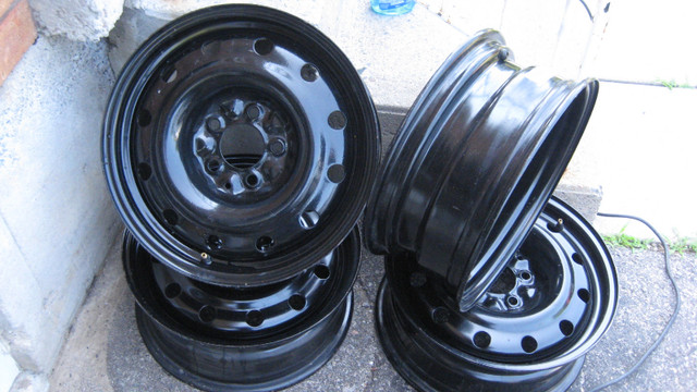 4 STEEL RIMS 16X6.5 BOLT PATTERN 5-4 1/2 $60.00 FIRM FOR ALL 4 in Tires & Rims in Oshawa / Durham Region