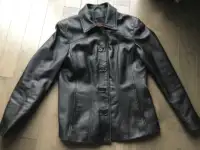 Manteau en cuir Danier 2XS femme / Women leather jacket size 5-6