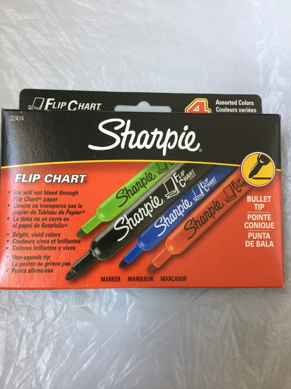Sharpie Flip Chart Markers Assorted Colours Bullet Tip 4/PK = $4 in Other Business & Industrial in Markham / York Region - Image 2