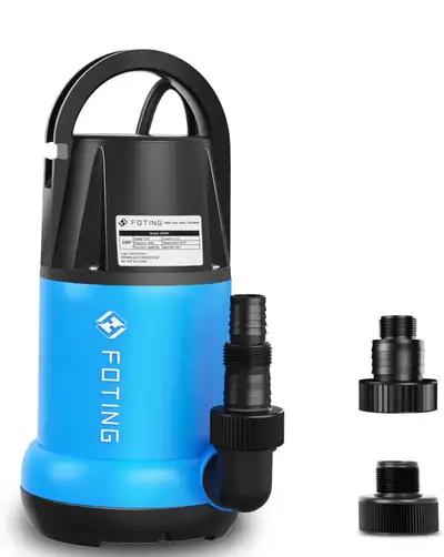 Sump Pump 1 HP 4600 GPH Clean/Dirty Submersible Water Pump, View more