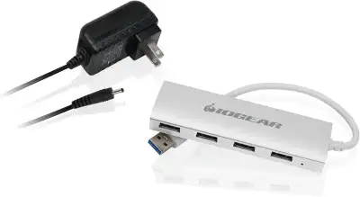 IOGEAR GUH304P Met(AL) P4P 4-port USB 3.0 Powered Hub, View more