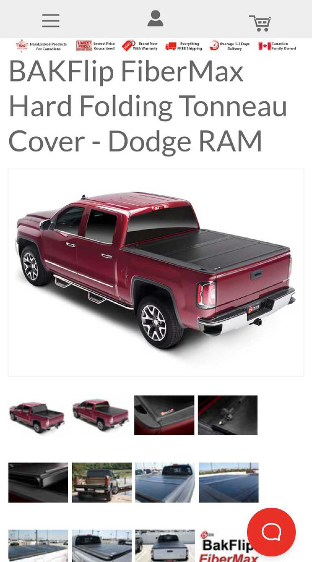 Dodge ram 1500 Bakflip fibermax hard tonneau cover in Cars & Trucks in Portage la Prairie