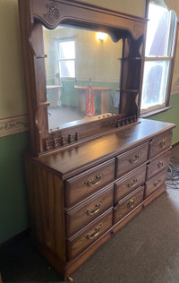 Dresser with Mirror solid wood with carved details