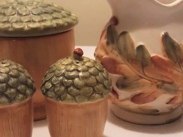 Autumn Leaves cream, sugar, salt & pepper set by Hallmark63815757184513120