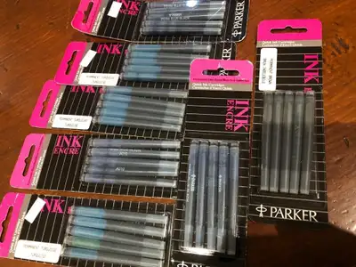 Bulk in multiple pen refills Have black and blue type cartridges Willing to meet anywhere in the GTA