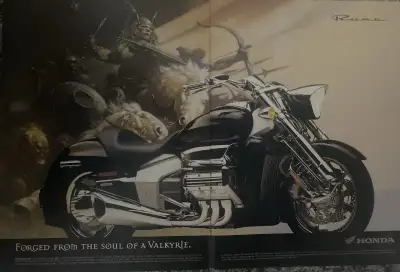 “Forged from the soul of the Valkyrie.” Dimensions: 17 inches wide by 11 inches high. In excellent c...