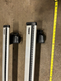 Good condition Thule wing bar edge with fittment and clamp set 