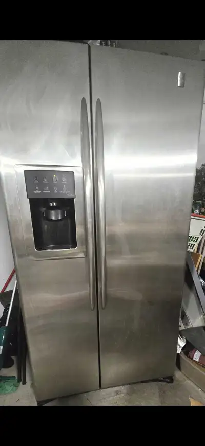 Stainless steel GE refrigerator, View more