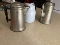 Ancien pot pour le lait cafetière et théière l’ensemble 50$