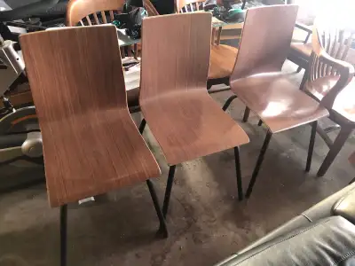 Tag search words: Chic MCM Mid-century mid century bent wood bentwood accent dining dinner kitchen m...