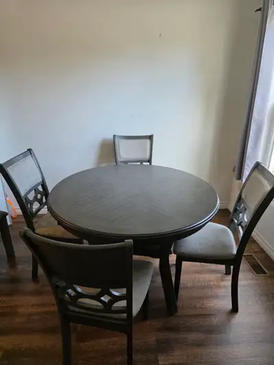 5-Pc Counter Height Dining Set (Solid Wood Table + 4 Chairs + Co, View more